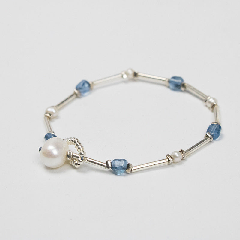 Natural Aquamarine Necklace Sterling Silver Jewelry Set Vintage