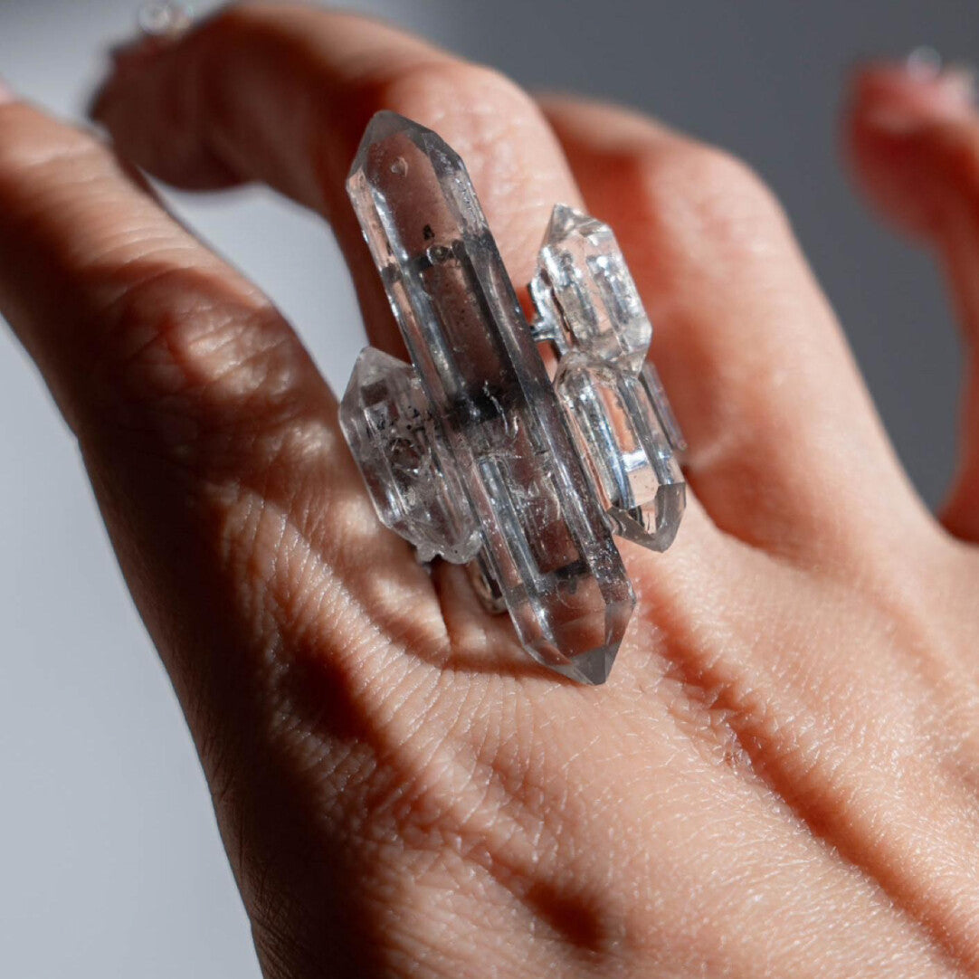 Shining Original Handmade Ring Niche Personality Black Shining