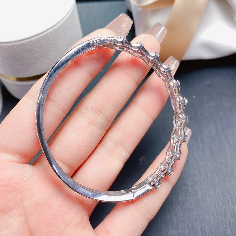 Natural Moonstone Bracelet 925 Silver Inlaid with Certificate Exquisite Packaging Gift Bracelet