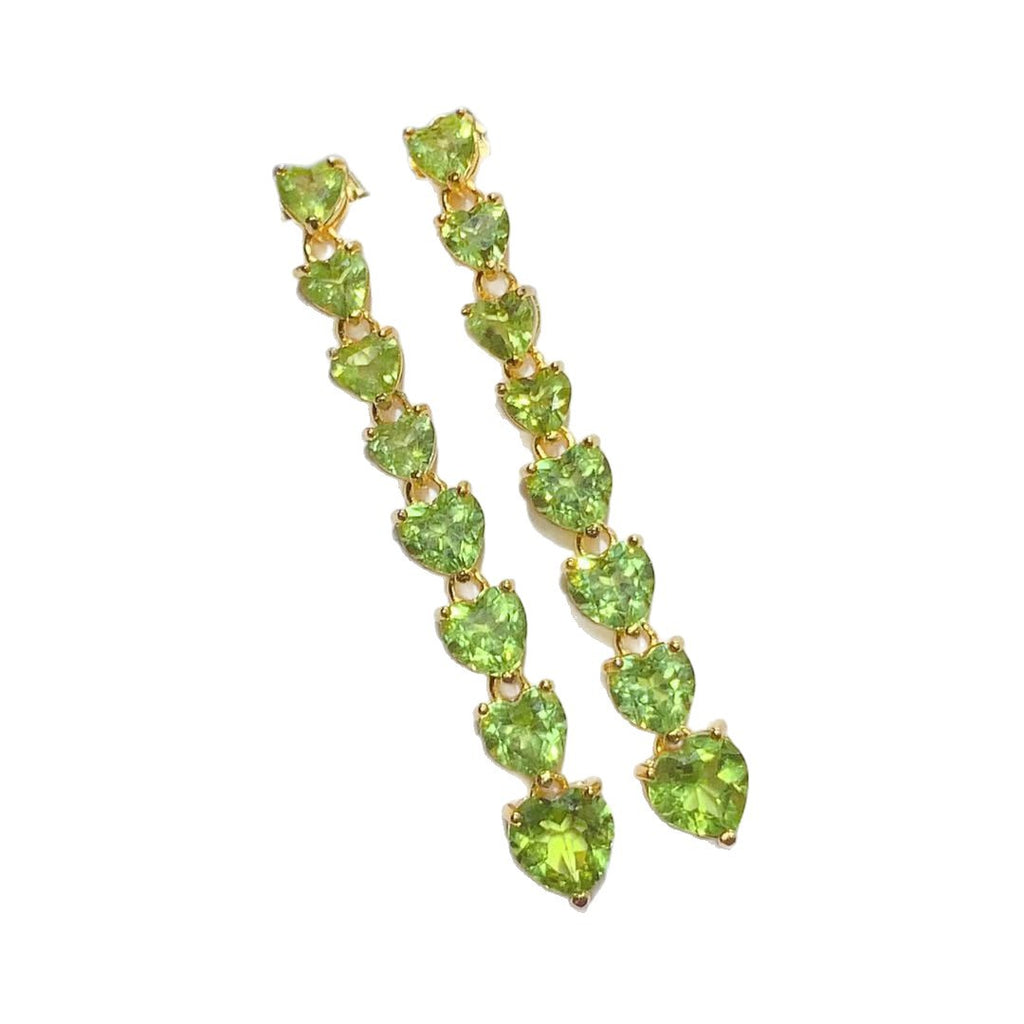 925 Sterling Silver Natural Peridot Stud Earrings Drop Earrings High-end Earrings