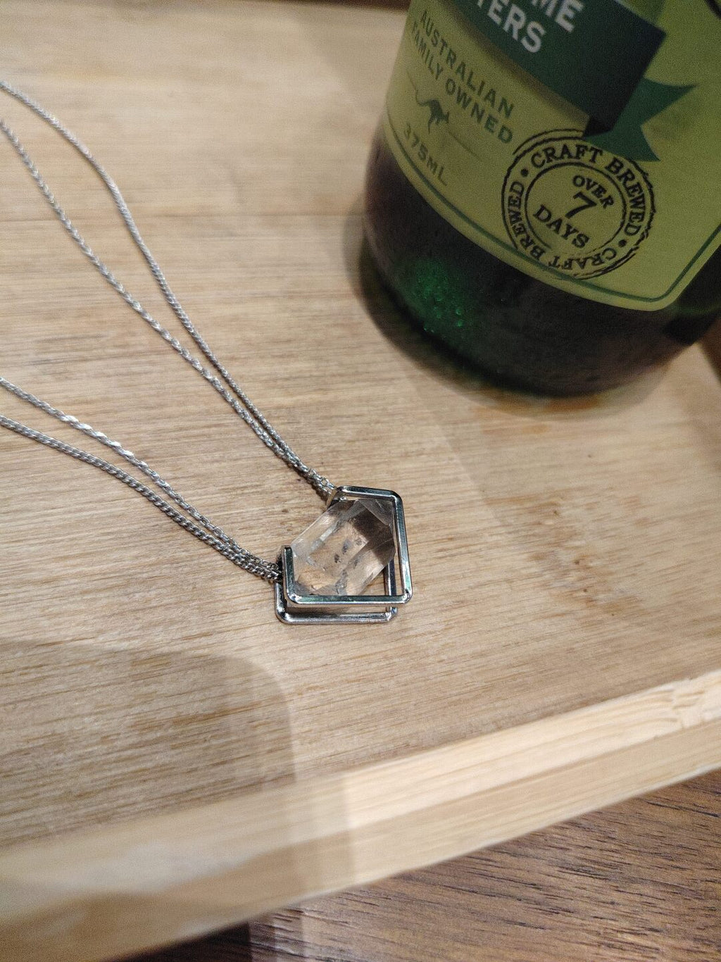 Crystal Heart Flash Original Handmade Pendant · Small Main Stone