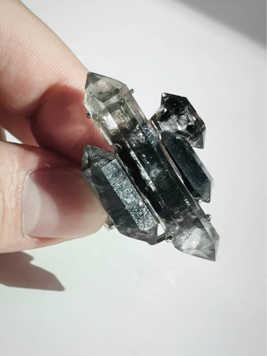 Shining Original Handmade Ring Niche Personality Black Shining