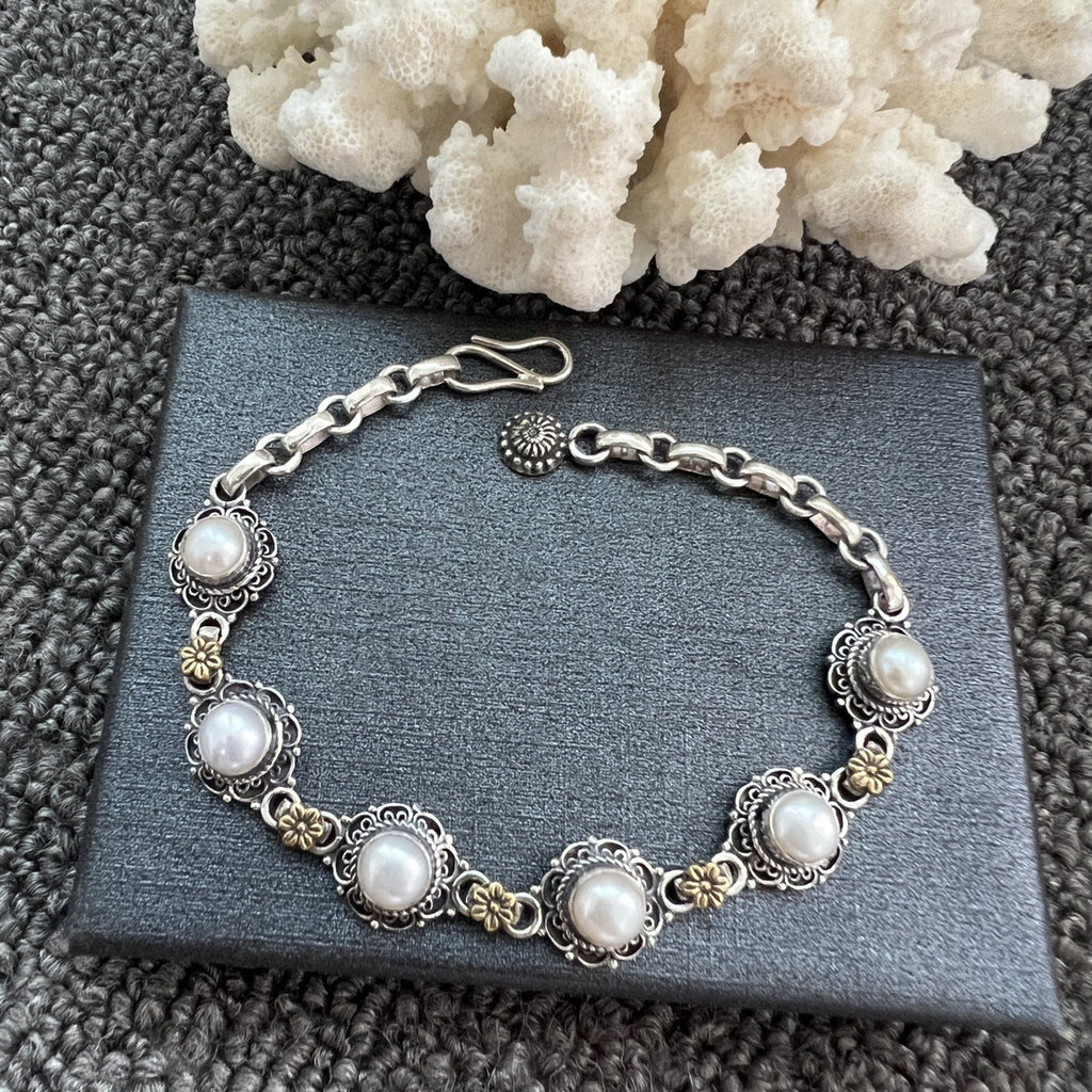 Nepal Handmade 925 Inlaid Yellow Crystal Ruby Amethyst Opal Stone Vintage Bracelet