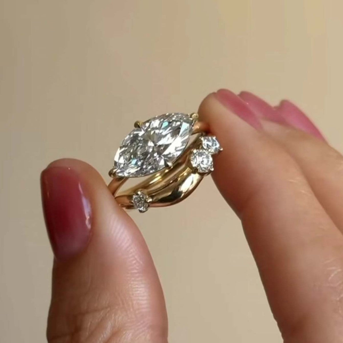 Moissanite S925 Sterling Silver Set Ring Oval Luxury Combination Ring Temu Hot Sale Factory Wholesale