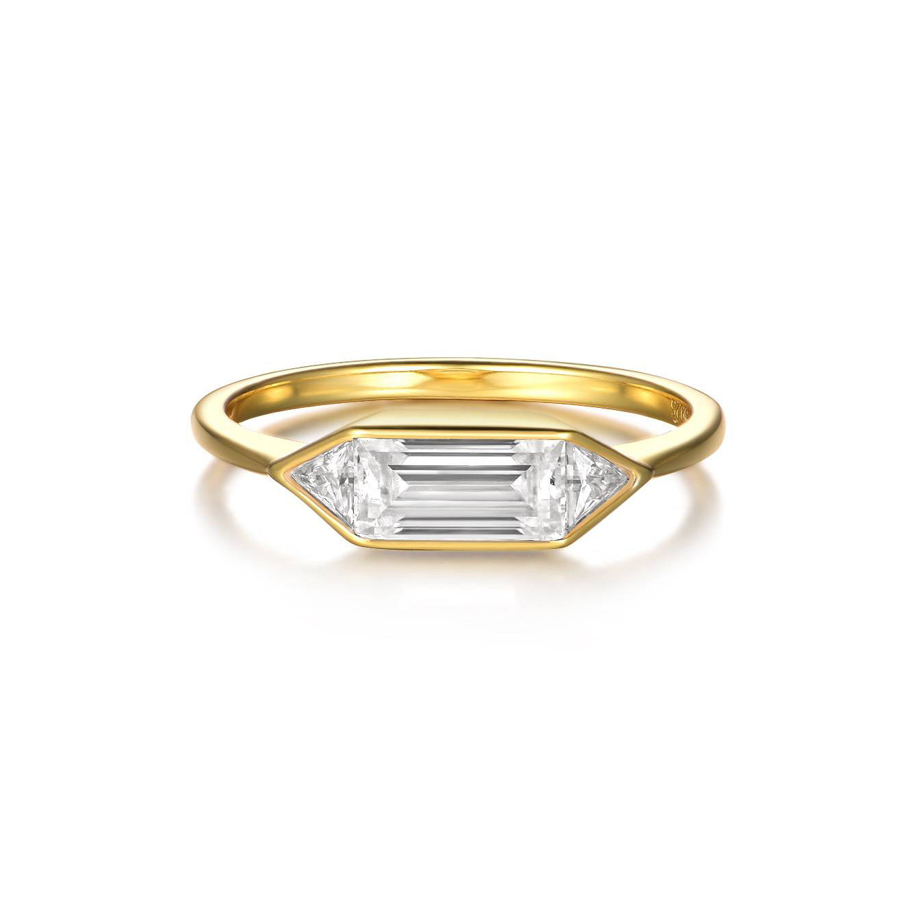 S925 Silver Geometric Moissanite Ring Minimalist Luxury Design Women's Hot-Selling Ring