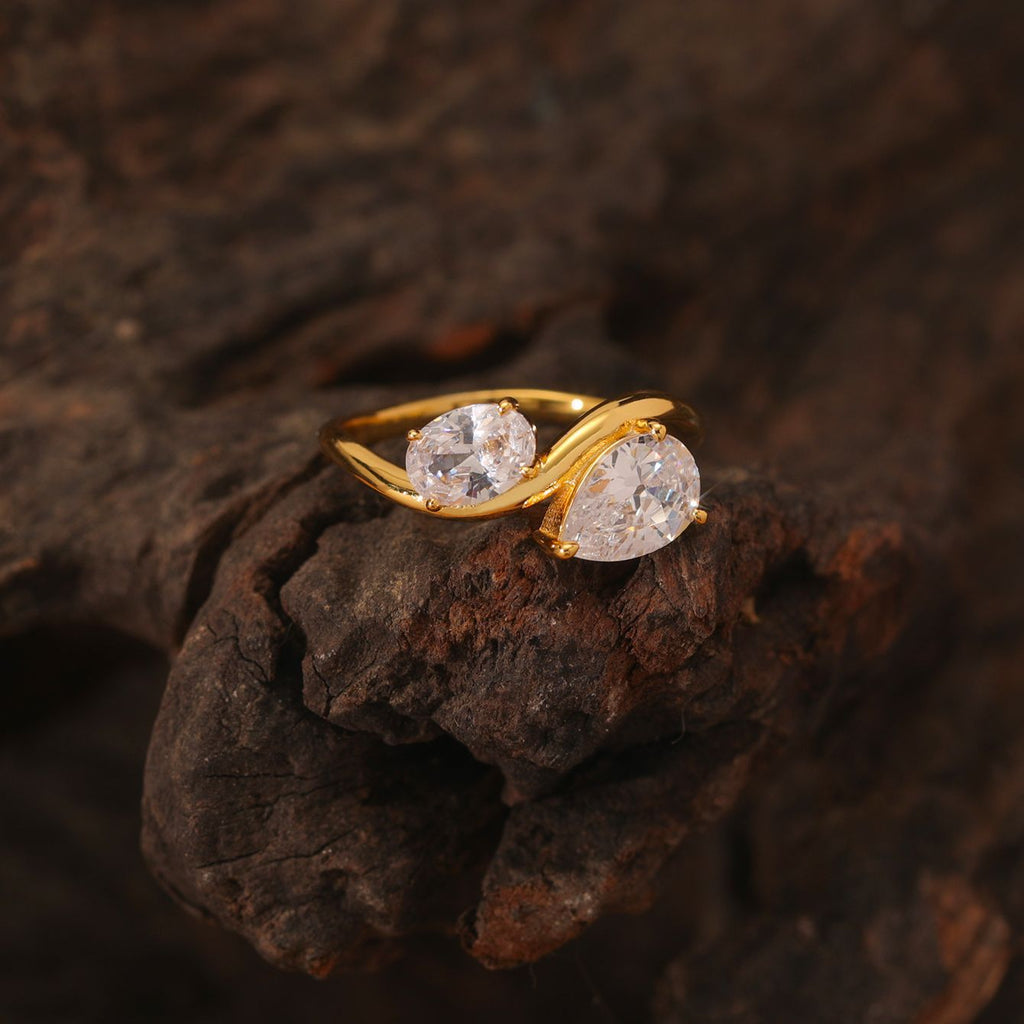 S925 Silver Double Moissanite Ring Fashionable Ring Moissanite Design Amazon Bestseller