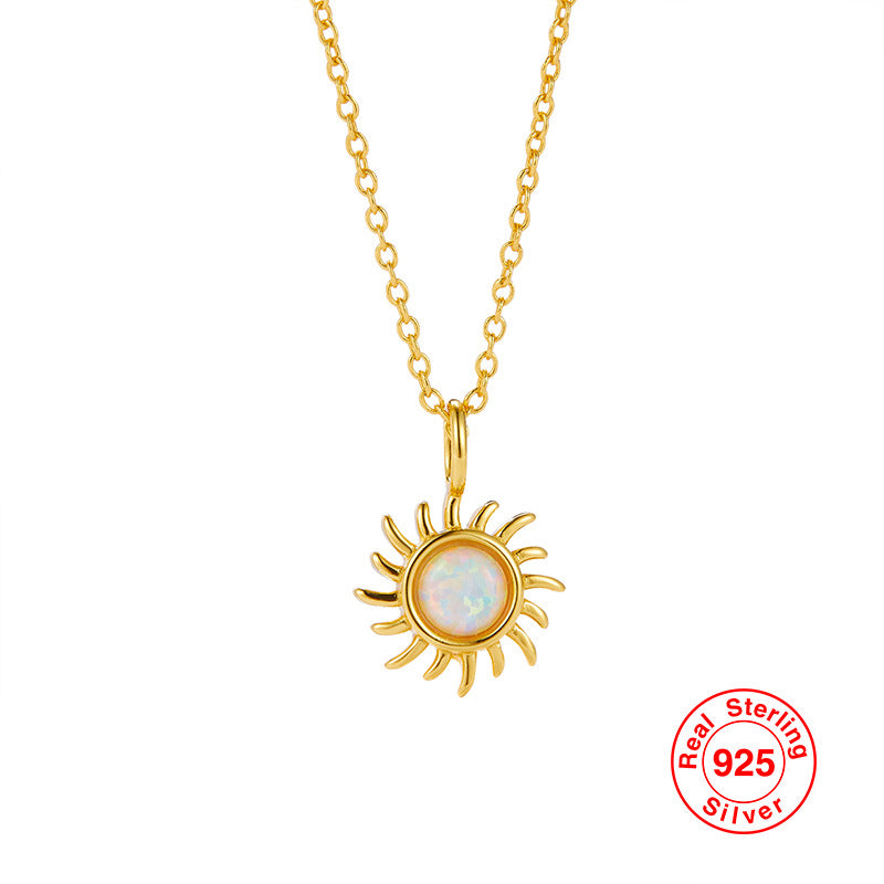 New Full Body S925 Silver Solar System Wind Wheel Opal Turquoise Pendant Necklace