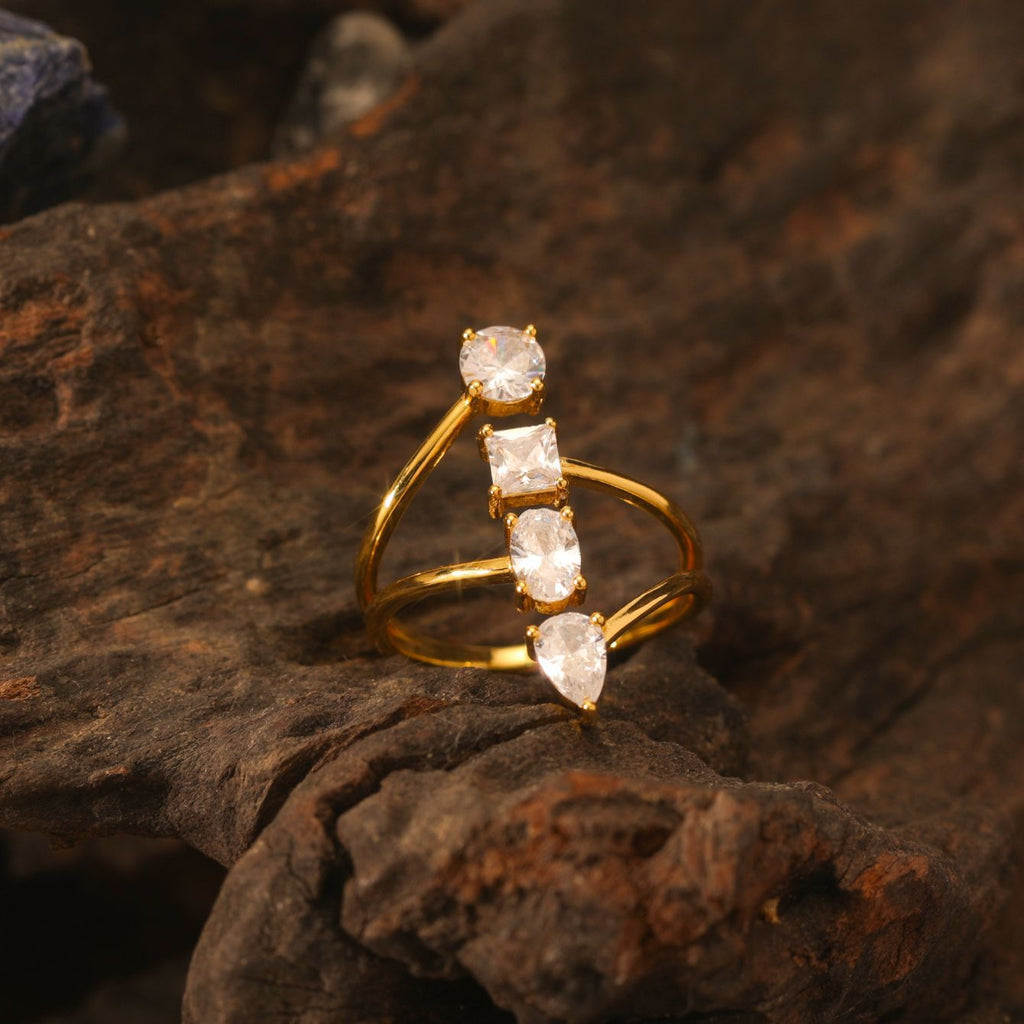 S925 Silver Multi Shape Moissanite Ring Amazon Hot Sale Elegant and fashionable