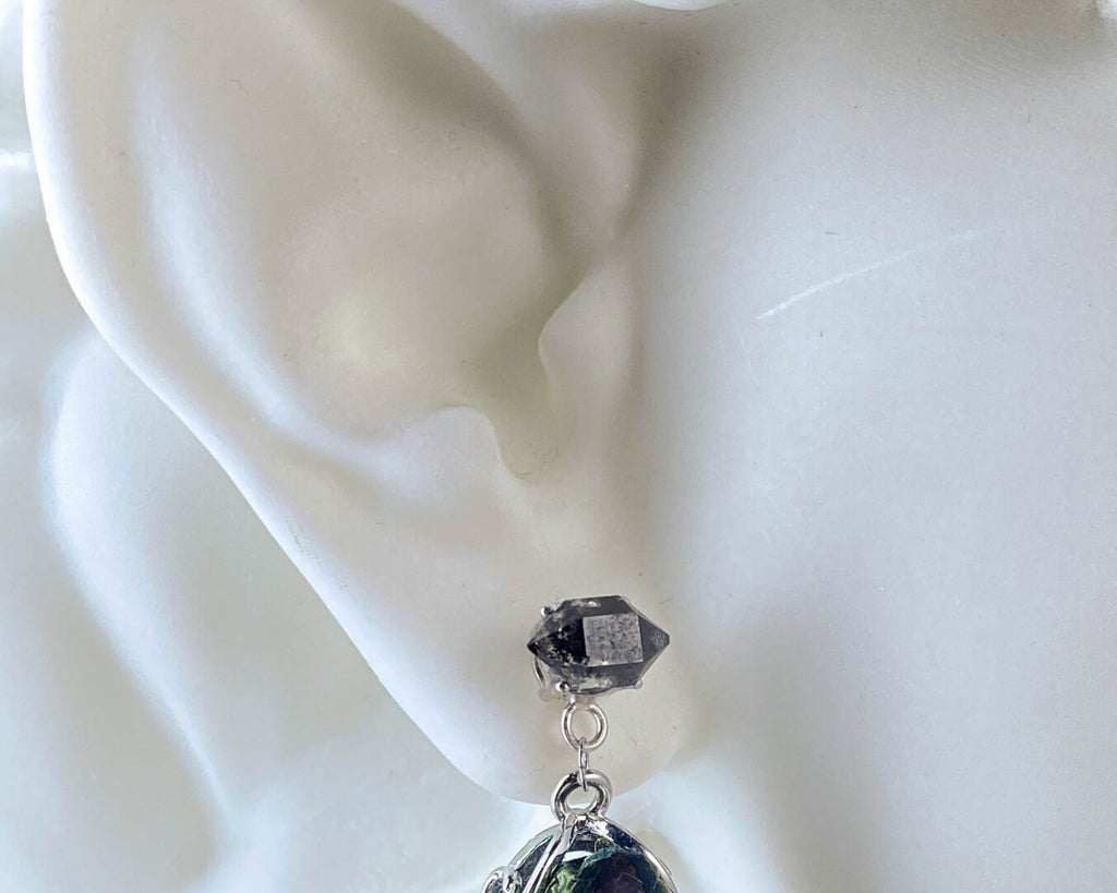 Painter Series Drip Gravel Natural Geode Original Earrings