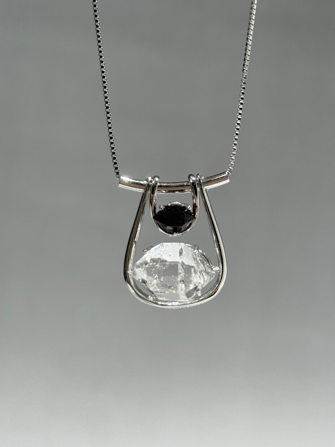 Little Lucky Bag Natural Shining 925 Silver Pendant Necklace · Shining Edition