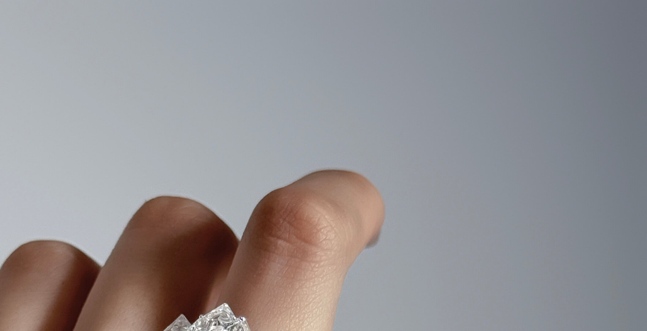 Natural Flash Crystal Ring Original Design Customization Silver Ring · White Flash Version 925 Silver Open Ring