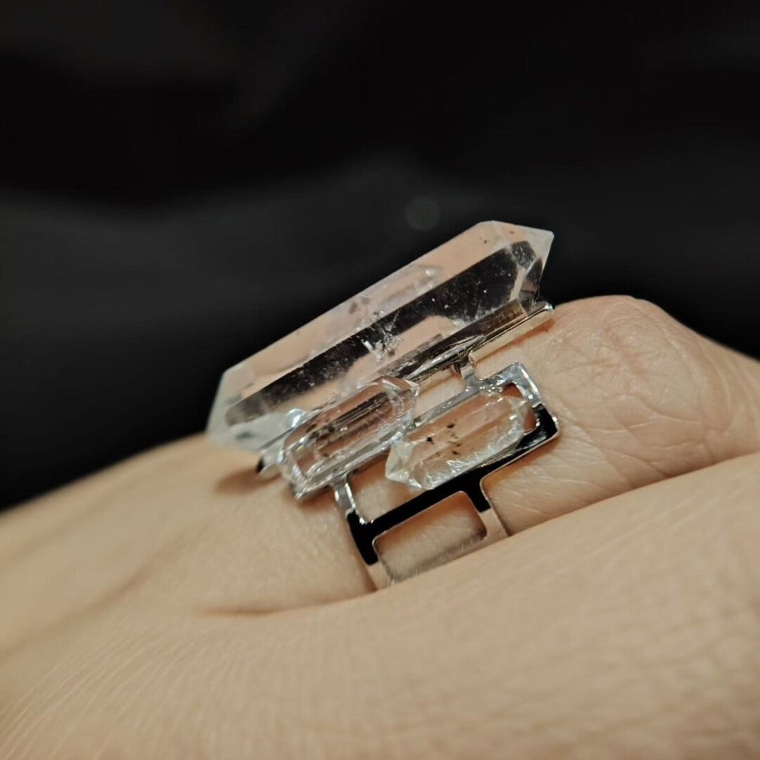 Shining Original Handmade Ring Niche Personality Black Shining