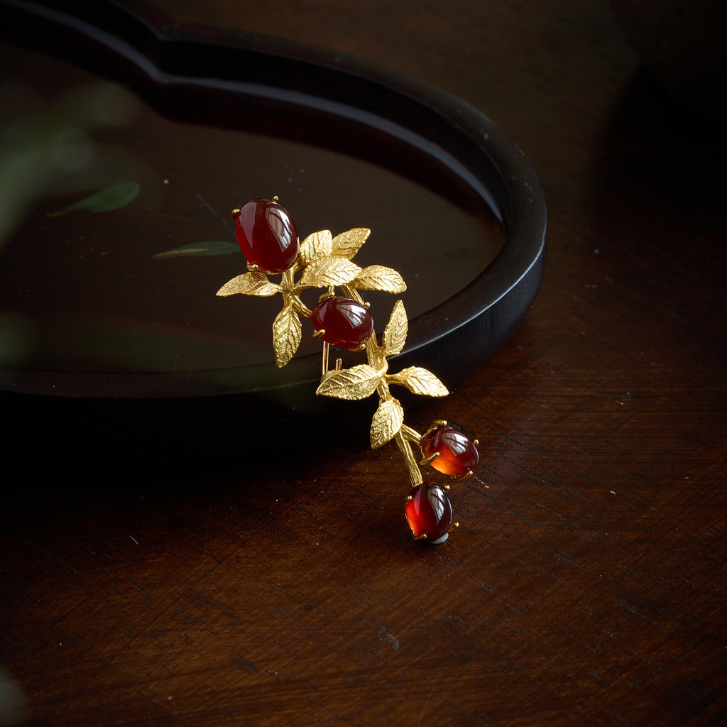 Natural Color Treasure Crystal 925 Silver Design Jewelry Grade Brooch