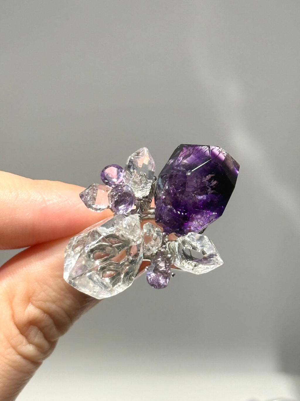 Painter Series Large Blossom Original Design Handmade Ring · Pure White Blossom