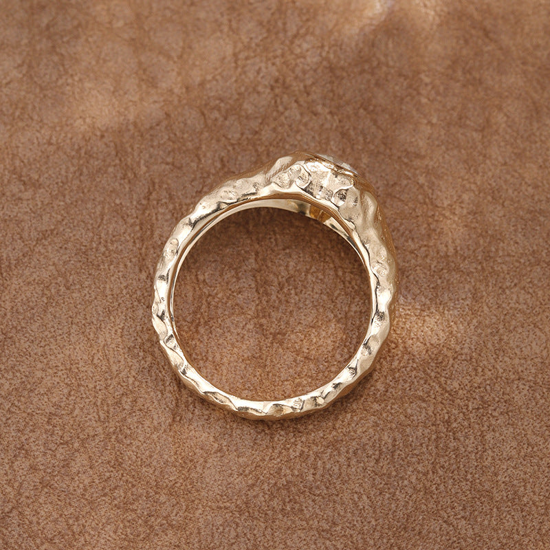 S925 Silver Natural Moonstone Ring Niche Retro Promise Crystal Jewelry