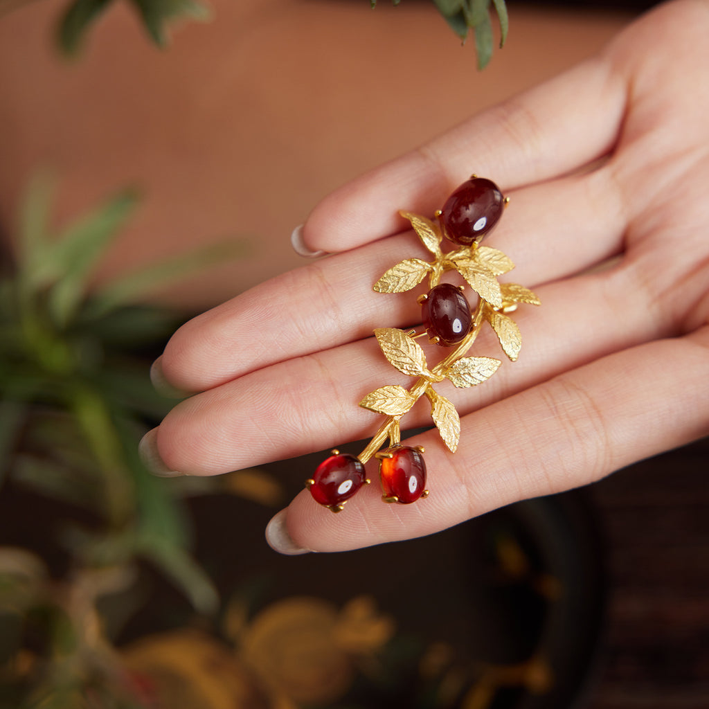 Natural Color Treasure Crystal 925 Silver Design Jewelry Grade Brooch