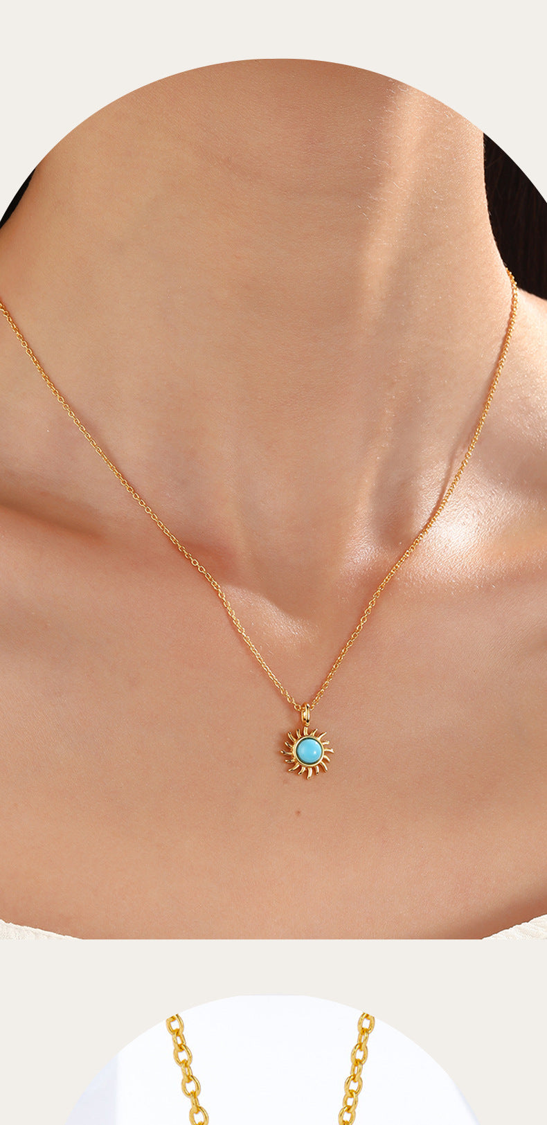 New Full Body S925 Silver Solar System Wind Wheel Opal Turquoise Pendant Necklace