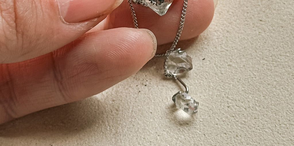 Crystal Heart Flash Original Handmade Pendant · Small Main Stone