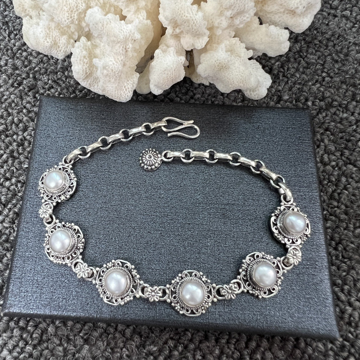 Nepal Handmade 925 Inlaid Yellow Crystal Ruby Amethyst Opal Stone Vintage Bracelet