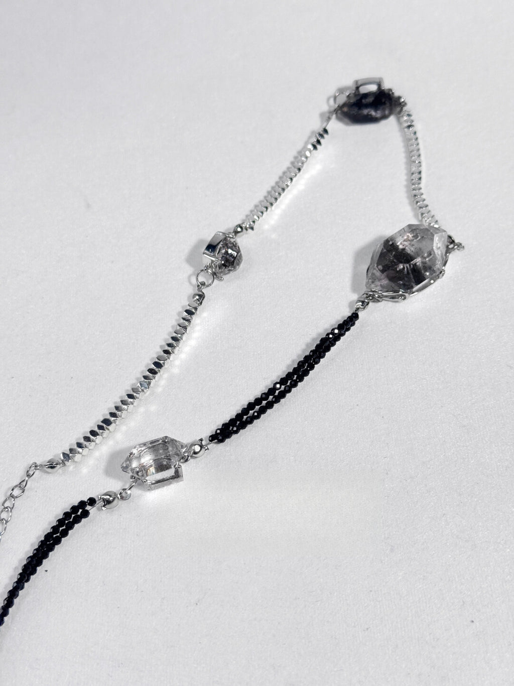 Star Chain Shining Original Handmade Necklace Bracelet Two-Way Shining Black Spinel Chain