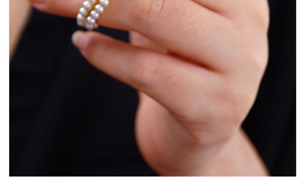 Pearl Double Layer Stacked Natural Freshwater Pearl Aquamarine Bracelet