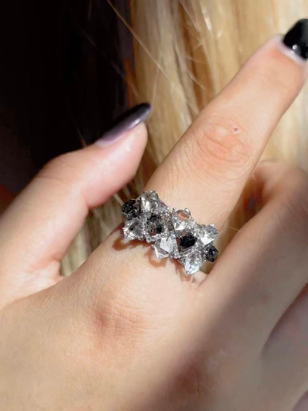 Flower Window Shining Original Handmade Ring · Adjustable Ring