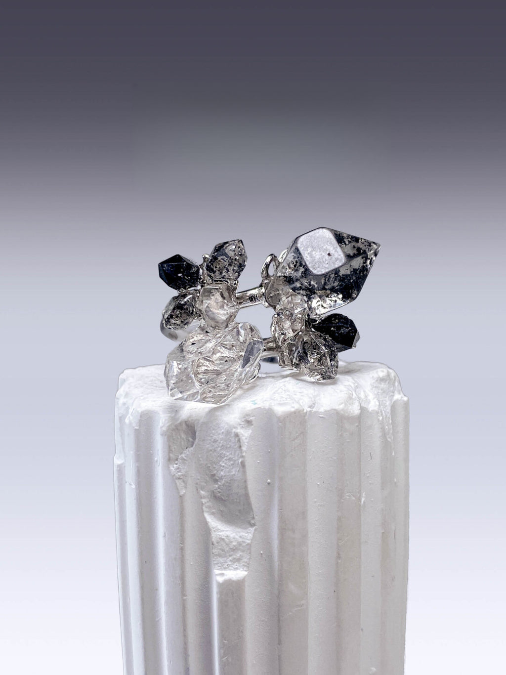 Painter Series Large Blossom Original Design Handmade Ring · Pure White Blossom