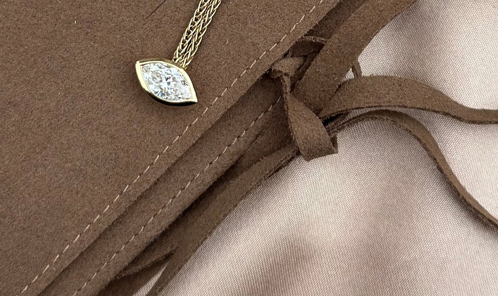 Antique Soft Chain Full Wrap Marquise Diamond Ring 18K solid gold Main Stone 1ct Ring